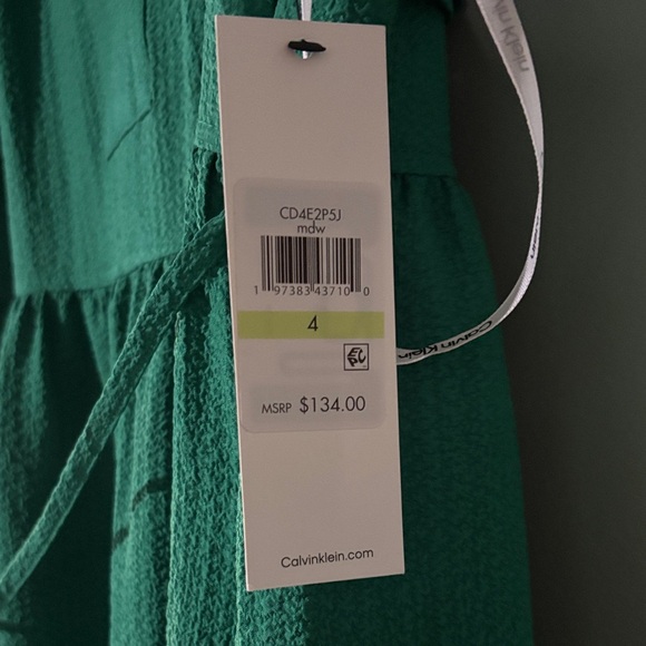 Calvin Klein Emerald Midi Dress - Picture 3 of 3